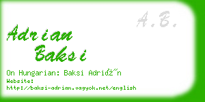 adrian baksi business card